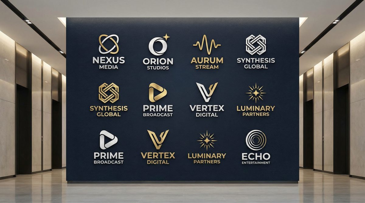 高清视频合作影视品牌Logo墙